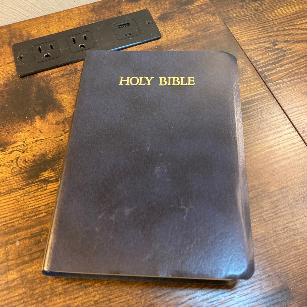 KJV Holy Bible Red Letter Edition Thomas Nelson Blue Flexible Cover Vtg LDS Gift